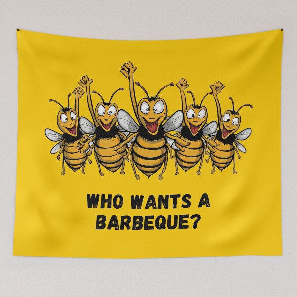 Item preview, FUNNY WASPS, WHO WANTS A BARBEQUE designed and sold by Danicus666.