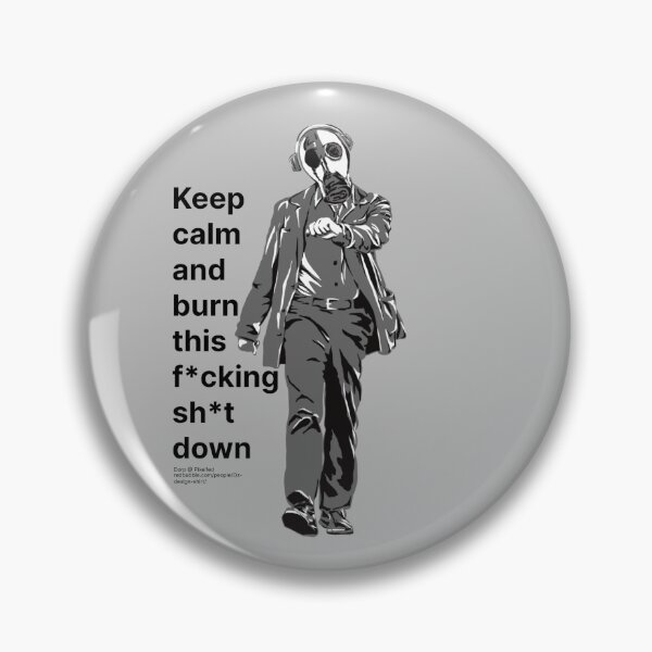 Item preview, Meme walking w/ gas mask headphones burn it down designed and sold by Funt-Case.