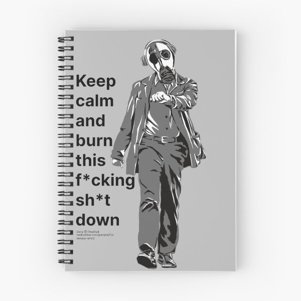 Item preview, Meme walking w/ gas mask headphones burn it down designed and sold by Funt-Case.