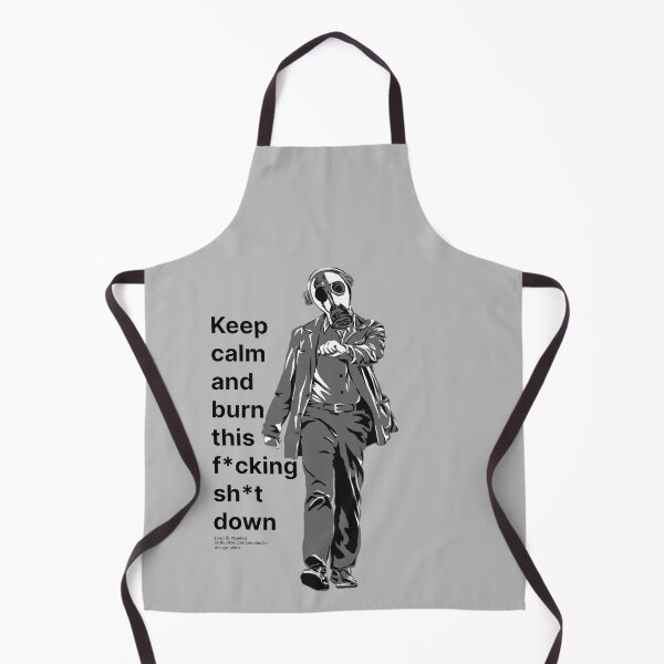 Item preview, Meme walking w/ gas mask headphones burn it down designed and sold by Funt-Case.