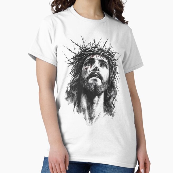 Vista previa del artículo con la obra «JESÚS con una corona de espinas», diseñado y vendido por GearGrafix.