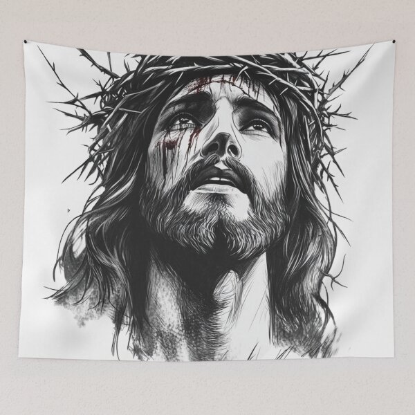 Item preview, JESUS wearing a crown of thornes designed and sold by GearGrafix.