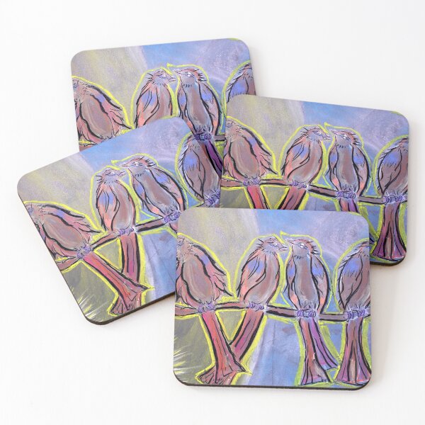Item preview, Four Birds Singing (from Chalk Meditation #13) designed and sold by InfinitePathArt.