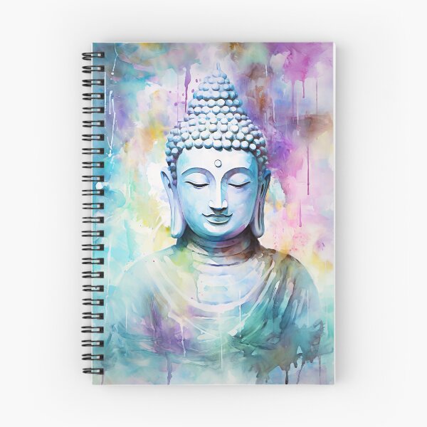 Item preview, Watercolor Buddha Painting with Paint Splashes designed and sold by AdamesArtStudio.
