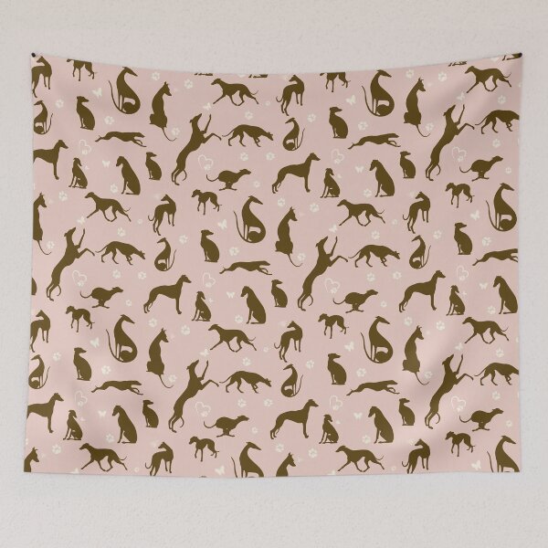 Artikelvorschau, Windhunde Schokolade - Whippet, Greyhound, Italienisches Windspiel, Pfotenabdrücke entworfen und verkauft von MistyLakeArt.