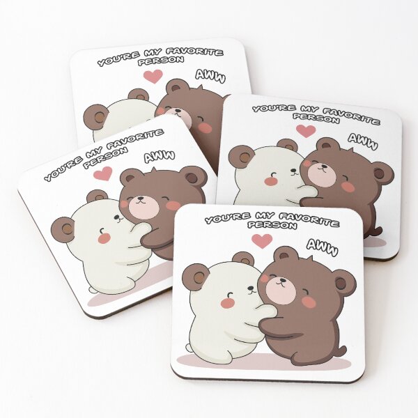 Item preview, Adorable Cartoon Bears Hugging with "You're My Favorite Person" designed and sold by MindnPixels.
