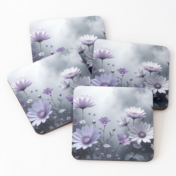 Item preview, Misty Florals: Abstract flower forms designed and sold by semenol.