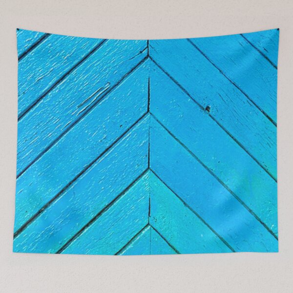 Item preview, Blue painted wooden boards angled together. designed and sold by claireseyeview.