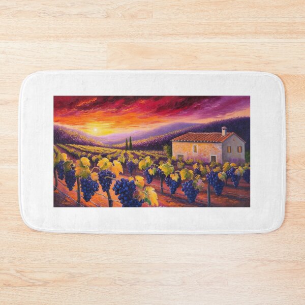 Item preview, A dazzling sunset over a vineyard  designed and sold by EtCreative.