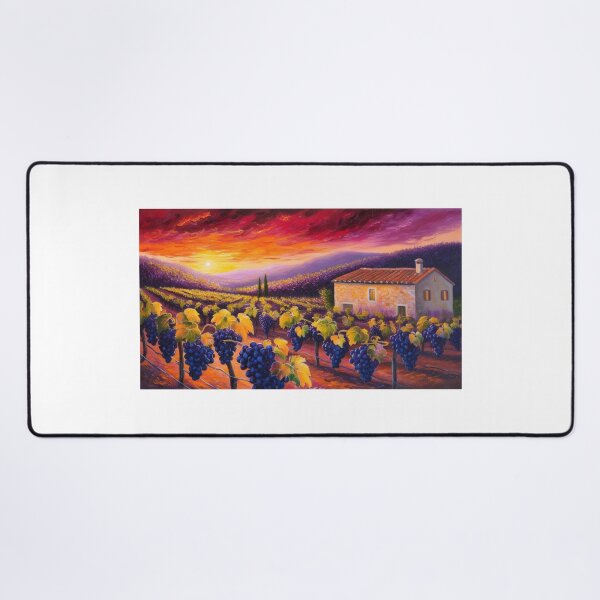 Item preview, A dazzling sunset over a vineyard  designed and sold by EtCreative.