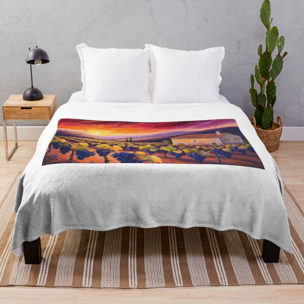 Item preview, A dazzling sunset over a vineyard  designed and sold by EtCreative.