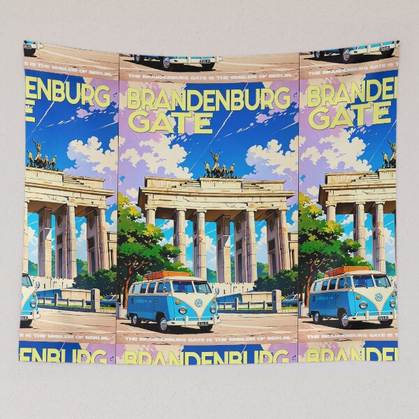 Item preview, Travel to Brandenburg Gate - berlin - GERMANY Cute Sticker Vintage ANIME 80s Design. designed and sold by UrbanTRIP.