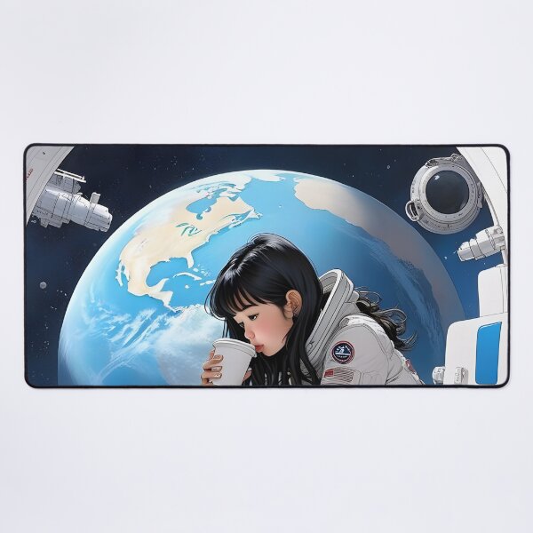 Item preview, space girl with coffee designed and sold by aliraweb.