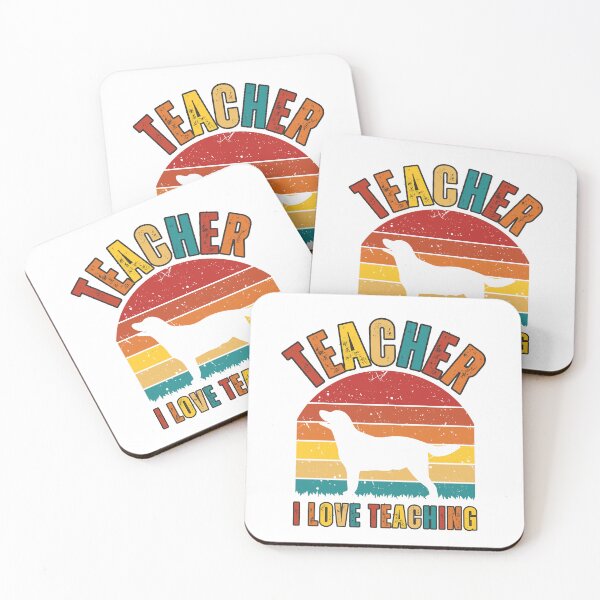 Item preview, Dog-lover teacher career, colorful vintage style with message designed and sold by neferet store.