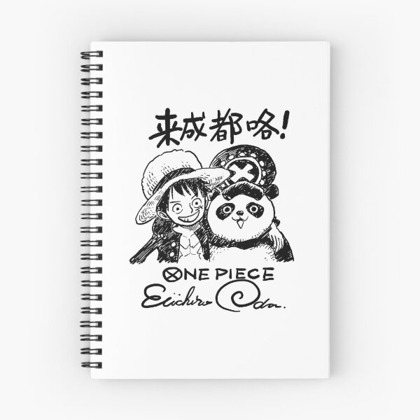 Item preview, Luffy and Panda with Chopper Hat hand drawn sketch with autograph designed and sold by FriskySloths.