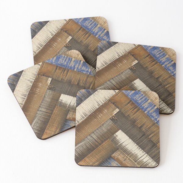 Item preview, Coloured weathered wooden boards angled together. designed and sold by claireseyeview.