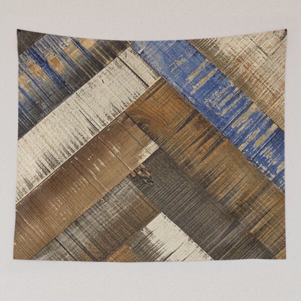 Item preview, Coloured weathered wooden boards angled together. designed and sold by claireseyeview.
