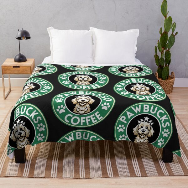 Item preview, Pawbucks Coffee Cute Golden doodle design designed and sold by ArtByMarkDesign.