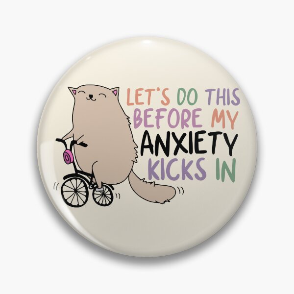 Item preview, Let's do this before my anxiety kicks in cute cat designed and sold by FatBirdie.