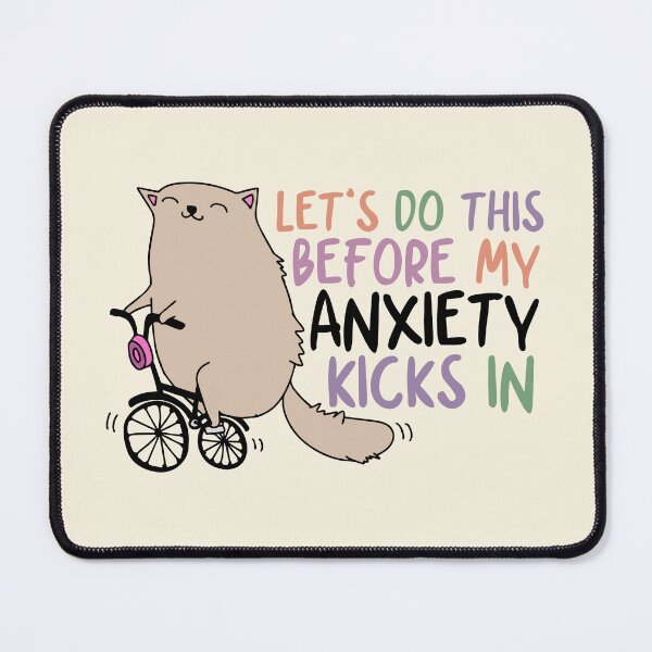 Item preview, Let's do this before my anxiety kicks in cute cat designed and sold by FatBirdie.