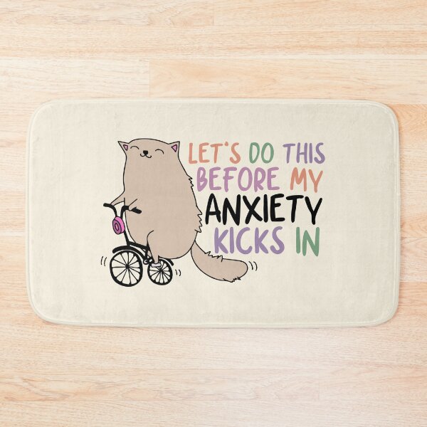 Item preview, Let's do this before my anxiety kicks in cute cat designed and sold by FatBirdie.