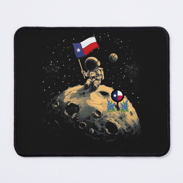 Item preview, Astronaut Planting Texas Flag and Bluebonnets on Moon designed and sold by AlienOccupation.