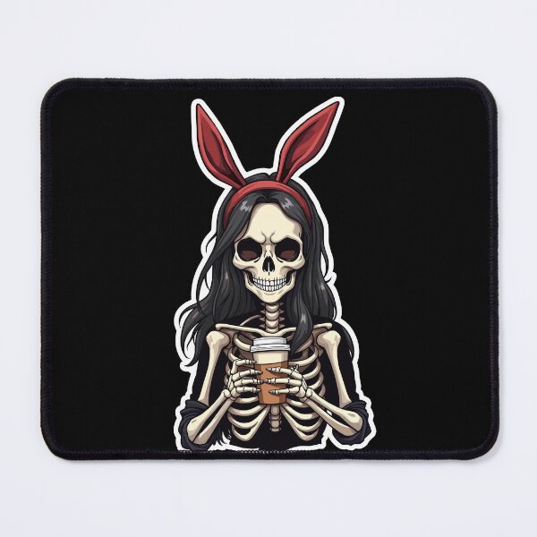 Item preview, Skeleton Drinking Coffee Easter Bunny Ears designed and sold by MerchK1ng.