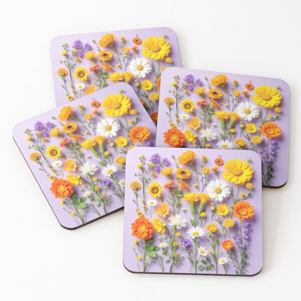 Item preview, Mixed Flower Bouquet Floral Pattern Plants Purple Fields  designed and sold by KamalaDesign.