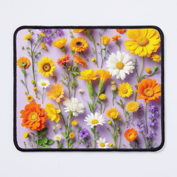 Item preview, Ramo de flores mixtas con estampado floral, plantas y campos morados designed and sold by KamalaDesign.