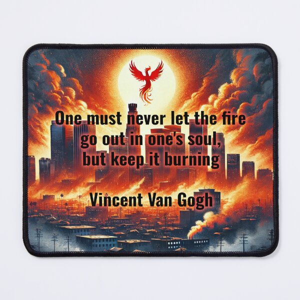 Item preview, Los Angeles Burning - One must never let the fire go out in one's soul, but keep it burning designed and sold by AllYouCanDesign.