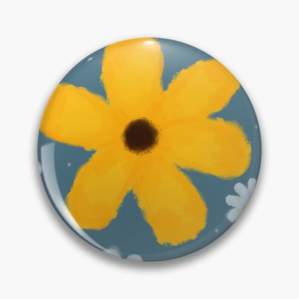 Item preview, yellow and light blue flower patter designed and sold by Fridayscorner.