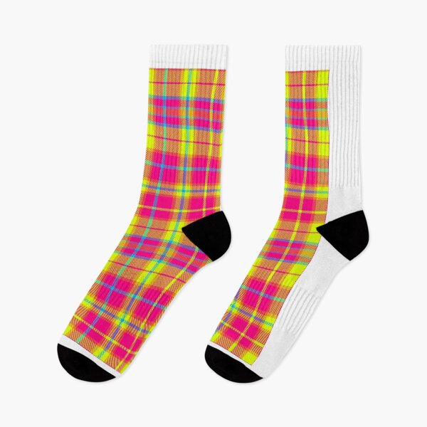 Artikelvorschau, Pop Art Rosa und Gelb Twill Flanell Plaid entworfen und verkauft von Chad K Art.