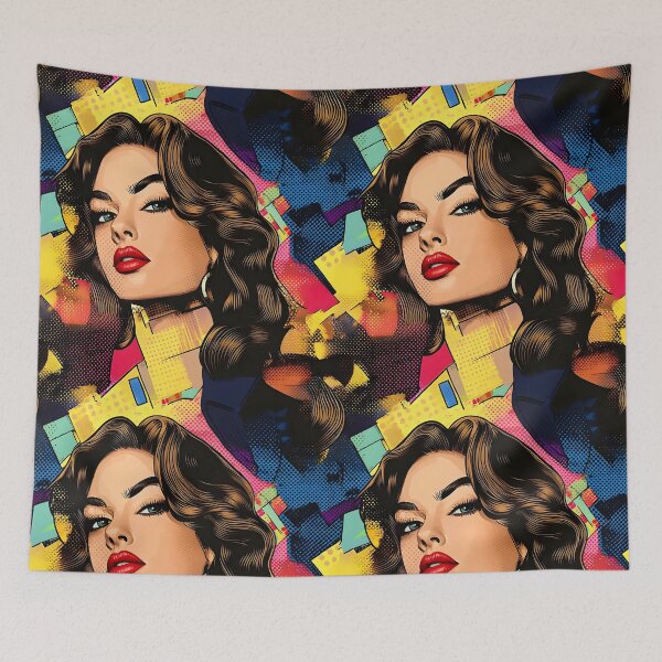 Item preview, pop art woman comic strip style designed and sold by Lewis-mart.