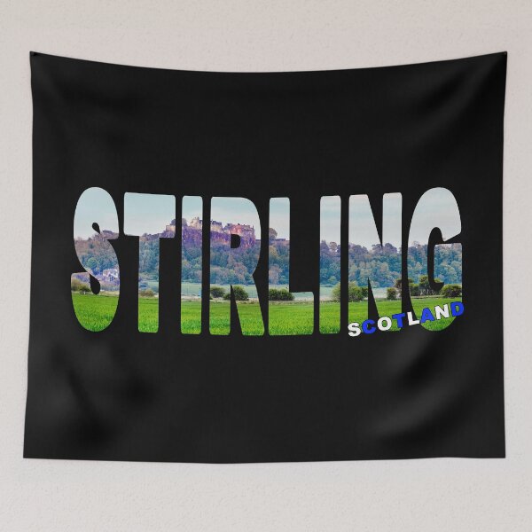 Item preview, STIRLING Scotland - Farming Fields with Castle Background designed and sold by Adam Gormley.