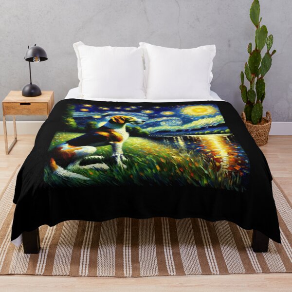 Item preview, Starry Night English Foxhound Dog Van Gogh Lover designed and sold by Kimberley King Art King Art.