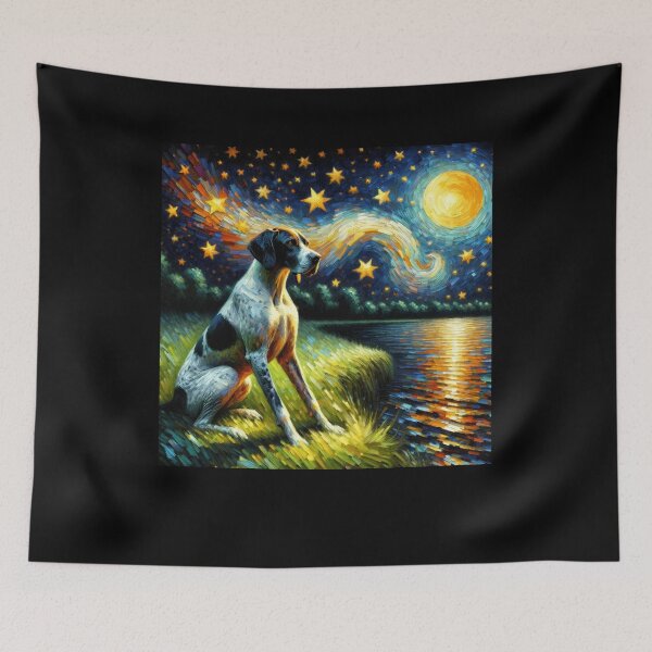 Item preview, Starry Night English Pointer Dog Van Gogh Lover designed and sold by Kimberley King Art  King Art.