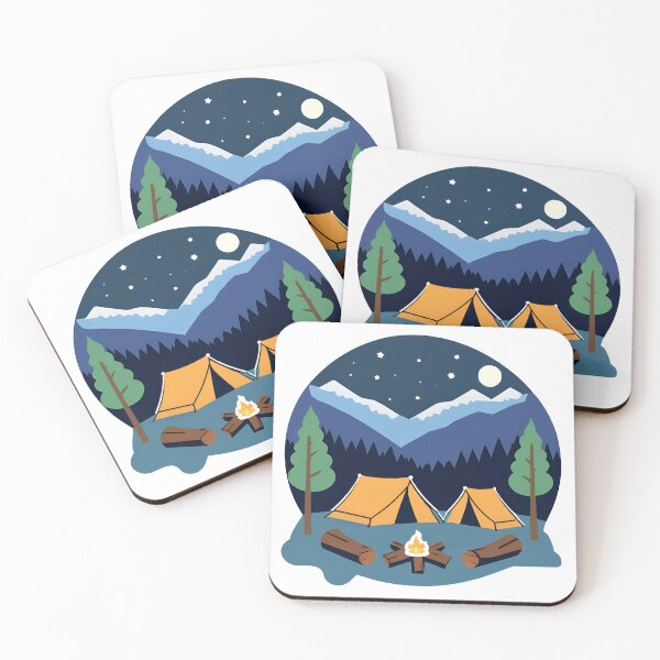 Item preview, Outdoor camping under the stars by the fire designed and sold by BadwaterDesigns.