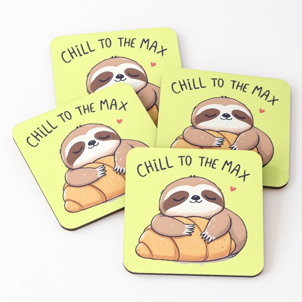 Item preview, Chill to the Max Sloth Croissant designed and sold by Taans-Creation.