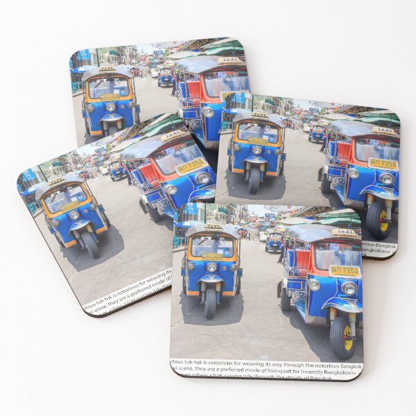 Item preview, Travel Poster: Bangkok, Thailand tuk-tuks designed and sold by Kevin Hellon.