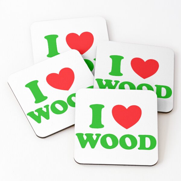 Item preview, I HEART WOOD - Funny Tree Lover / Woodworker Humor designed and sold by ourkid.