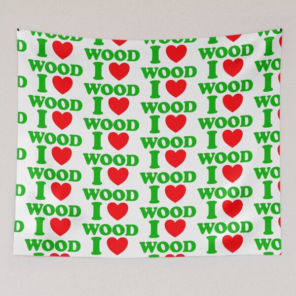 Item preview, I HEART WOOD - Funny Tree Lover / Woodworker Humor designed and sold by ourkid.