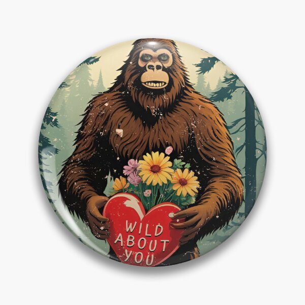 Item preview, Bigfoot Valentines Day Sasquatch Forest Wild About You designed and sold by SStarDesigns.