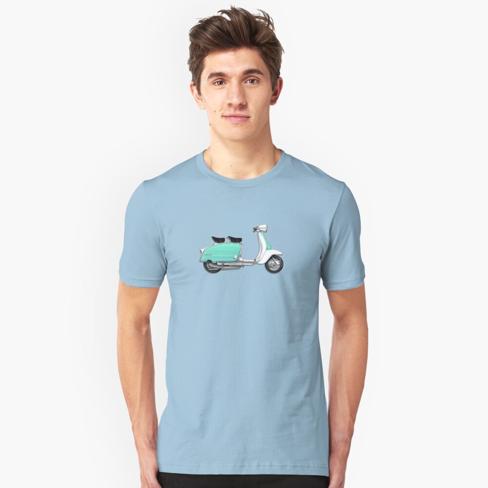 Scooter T-shirts Art: 1960s Li 125 Series 3 Innocenti Scooter Design Slim Fit T-Shirt