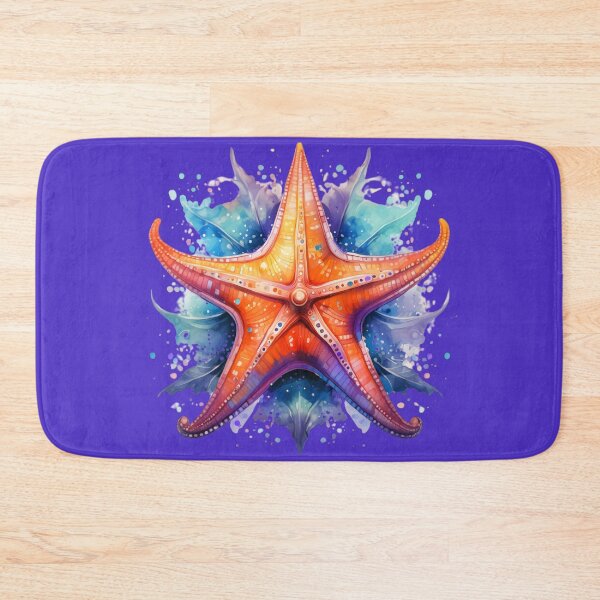 Item preview, Orange Starfish Watercolor designed and sold by BeachBreezyVA.
