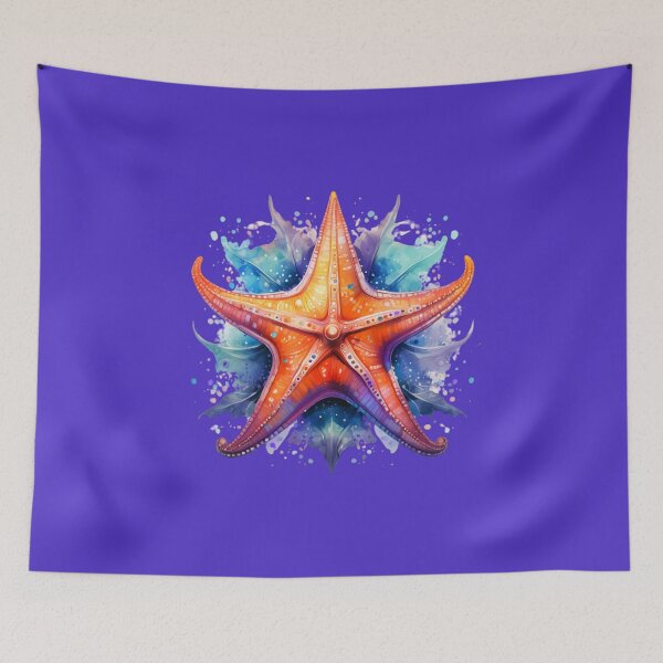 Item preview, Orange Starfish Watercolor designed and sold by BeachBreezyVA.