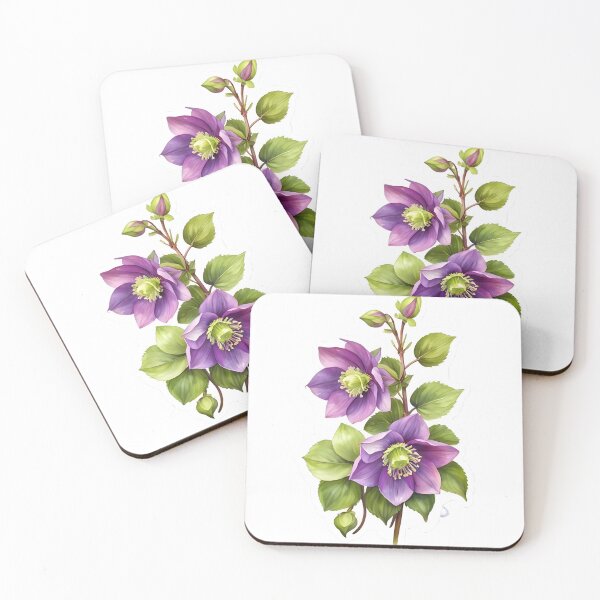 Item preview, Purple Hellebore (Christmas Rose) designed and sold by HOMETOWN86.