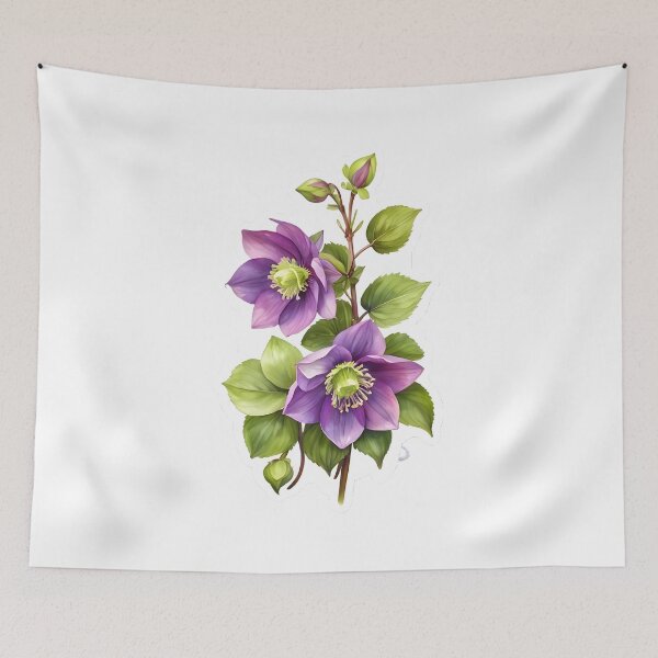 Item preview, Purple Hellebore (Christmas Rose) designed and sold by HOMETOWN86.