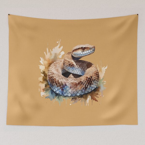 Item preview, Rattlesnake Watercolor designed and sold by BeachBreezyVA.