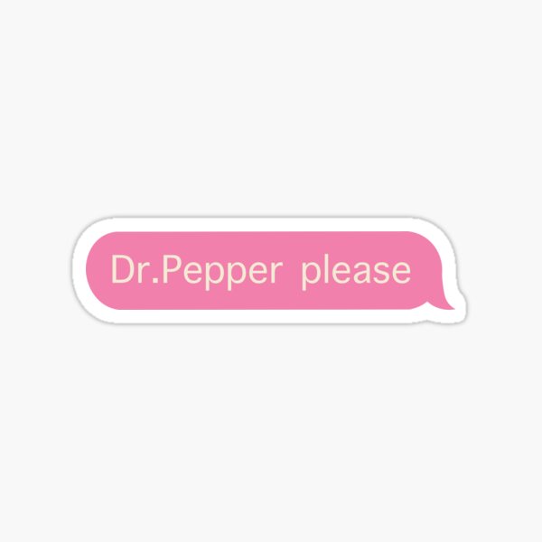 Item preview, Pink Dr. Pepper iMessage Text Sticker designed and sold by PositivelyHan.