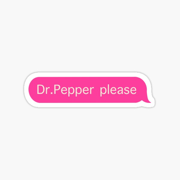 Item preview, Hot Pink Dr. Pepper iMessage Text Sticker designed and sold by PositivelyHan.